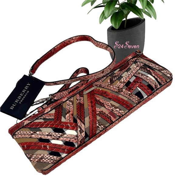 NWT BURBERRY Prorsum Parmoor Phyton Clutch - Picture 2 of 10